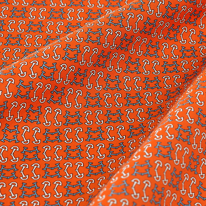 ポケットチーフ 45 cm 《Hモール》 - オレンジ | Hermès - エルメス